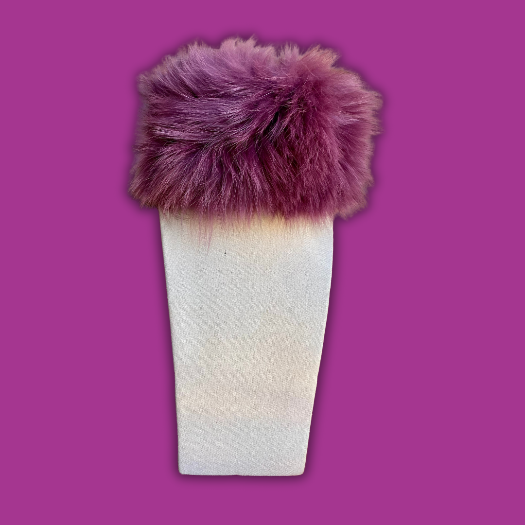 Cuello zorro elástico rosa