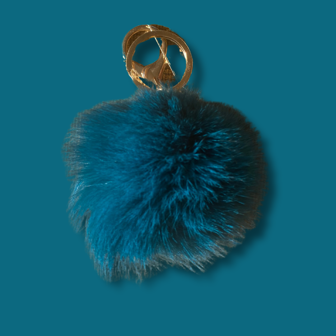 Pompón zorro azul