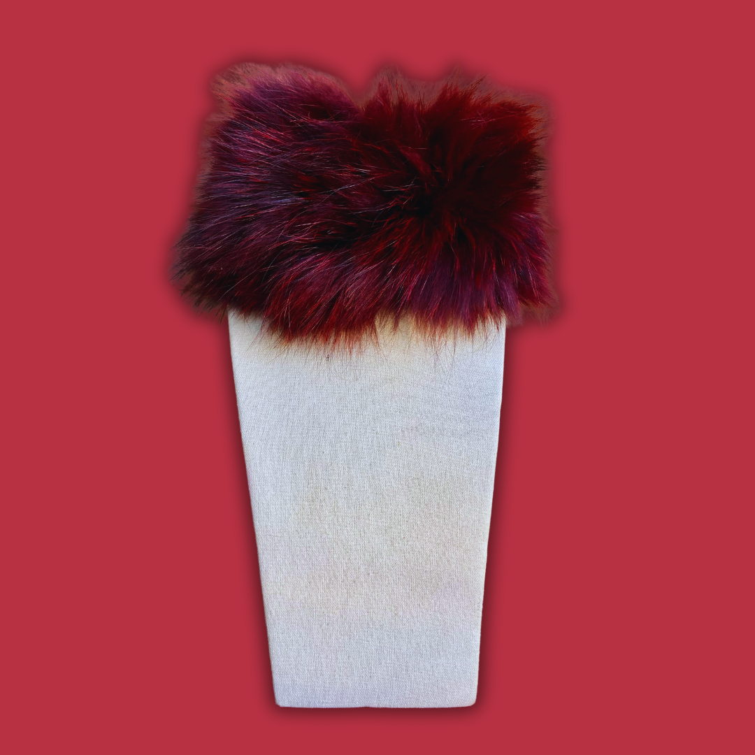 Cuello zorro elástico burdeos