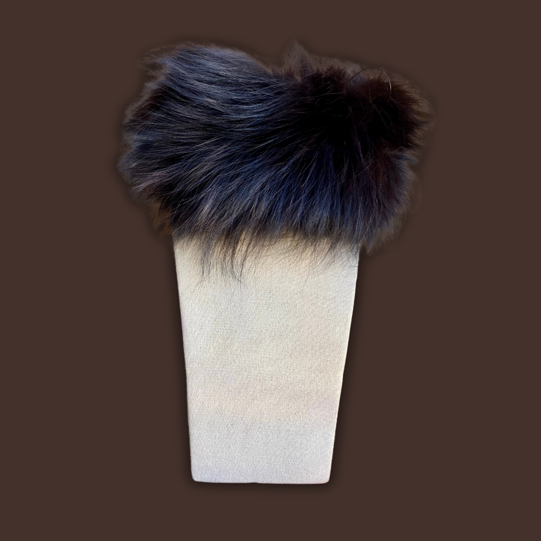 Cuello zorro elástico marrón oscuro