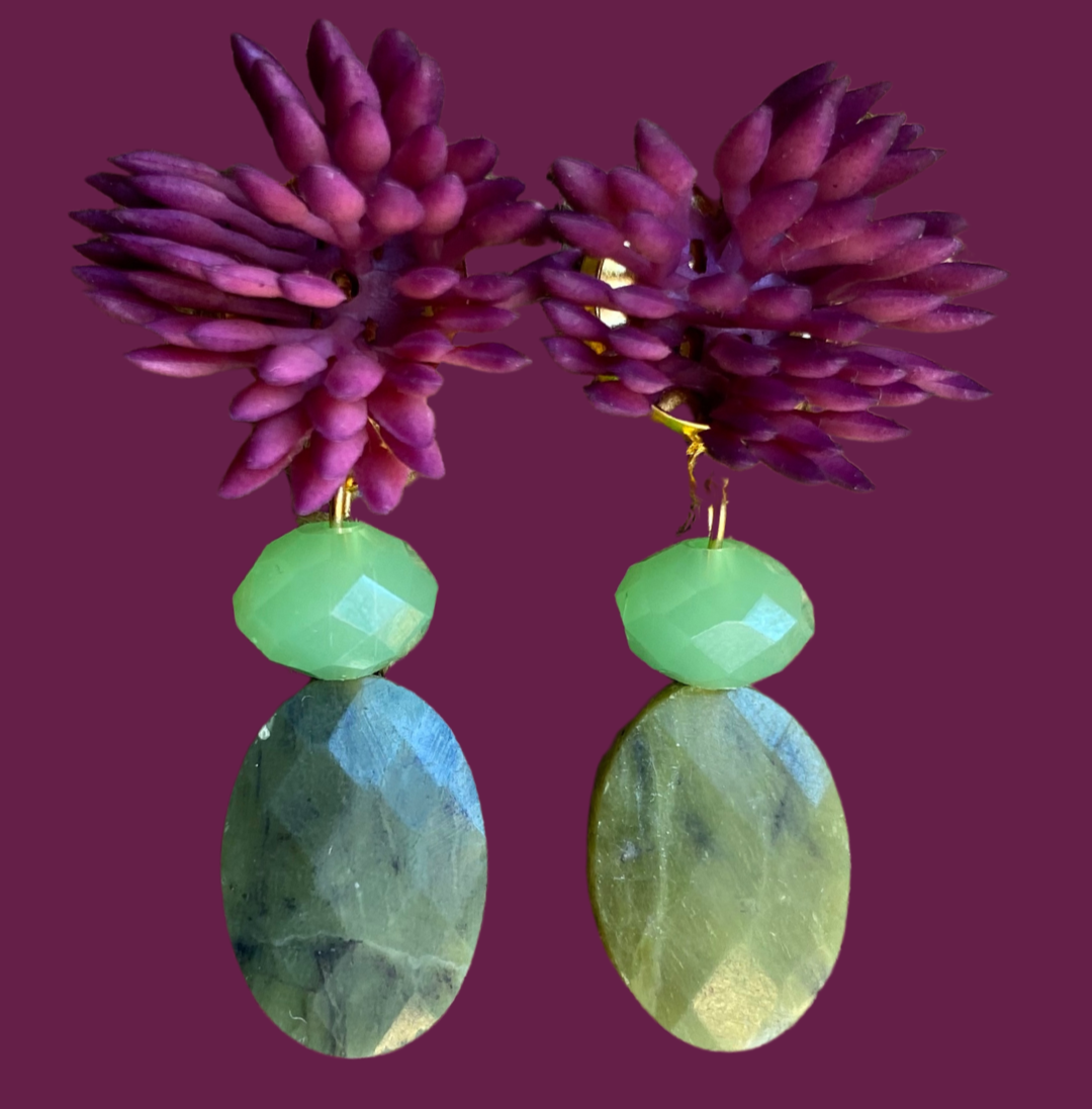 Pendientes flor Guadalupe